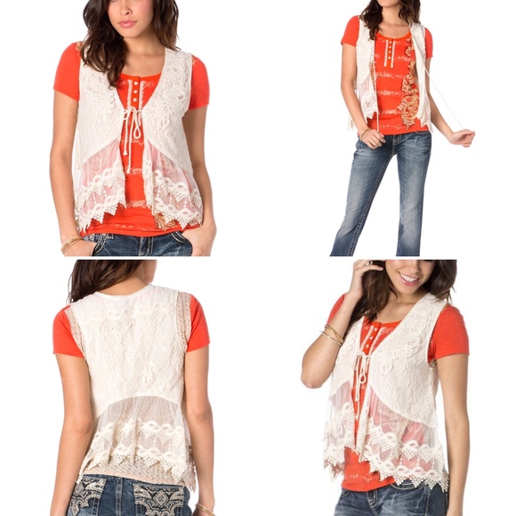 Miss Me Jackets & Blazers - Miss Me Essential Lace Vest M